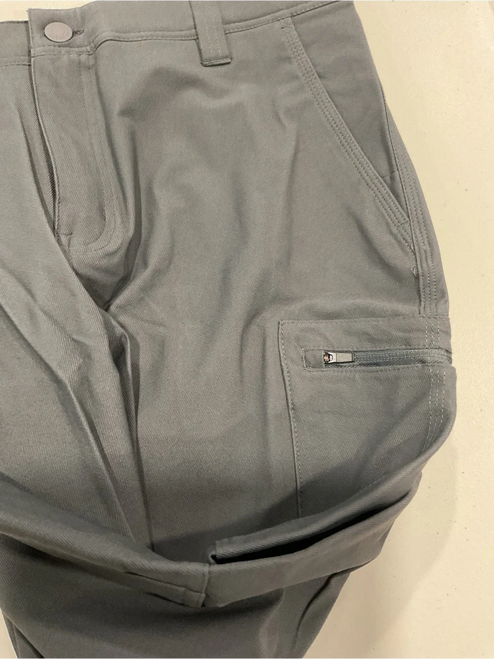 Wrangler Mens Performance Stretch Cargo Pants Grey Regular Fit 36x29 NEW